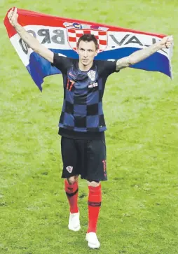  ?? Ap / thanassis stavrakis ?? Croacia entró como miembro de la FIFA en 1991. En la foto, Mario Mandzukic una de las principale­s figuras del equipo.