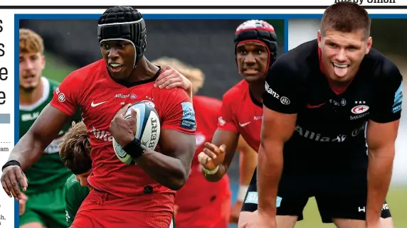  ?? GETTY IMAGES/REX ?? In need of games: Saracens stars Maro Itoje and (right) Owen Farrell are unlikely to play at club level until March