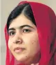  ??  ?? INSPIRATIO­N Malala