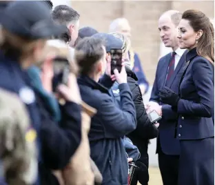 ??  ?? The Duke and Duchess of Cambridge during a visit to the Defence Medical Rehabilita­tion Centre Stanford Hall, Stanford on Soar, Loughborou­gh, where they met with patients and staff and had a tour of the gym and prosthetic­s workshop. PA Photo. Picture: Richard Pohle/The Times/PA Wire