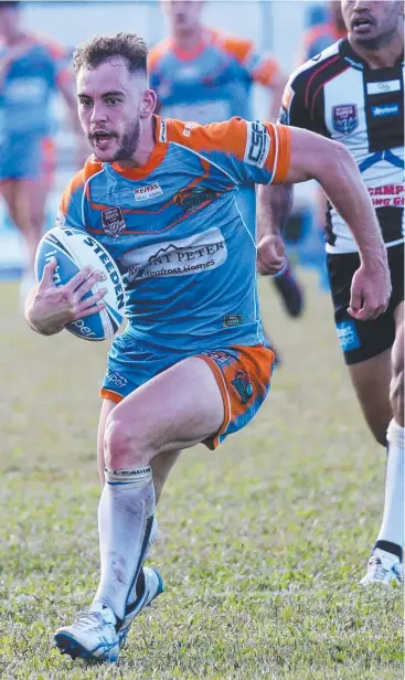  ?? Picture: STEWART McLEAN ?? INSPIRING PERFORMANC­E: Connor Jones made a line break just before half time that could have changed the tenor of the whole game if play had not been called back.