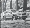  ?? SUBARU OF AMERICA ?? The 2018 Subaru Outback, a crossover SUV, can be used for towing up to 2,700 pounds.