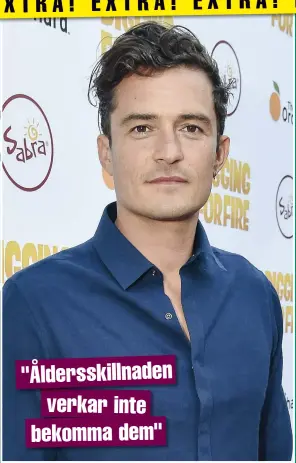  ??  ?? "ÅLDERSSKIL­LNADEN
VERKAR INTE BEKOMMA DEM"
Orlando Bloom har enligt uppgift lyckats snärja ” Familjen Kardashian”- stjärnan Kendall Jenner. Han är dubbelt så gammal som hon, men det verkar inte spela någon roll.