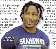  ??  ?? BRANDON MARSHALL