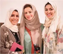  ?? Huda Merchant, founder of Jeddah Reads, left, with other members of the group. The team aims to boost literary activites in Jeddah. ??