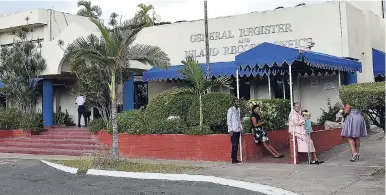  ??  ?? The Registrar General’s Department building in Spanish Town, St Catherine.