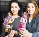  ?? REBECCA DROKE/ PITTSBURGH POST-GAZETTE/TNS ?? Gisele Fetterman, left, and Kristen Michaels created a line of hijabs for dolls, to encourage multicultu­ral understand­ing.