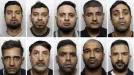  ??  ?? SHAME: Some of the men jailed for raping more than a dozen teen girls.