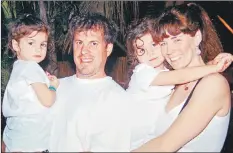  ??  ?? This photo provided by Liz Vaccariell­o shows Vaccariell­o, her twin daughters and husband Steve. Vaccariell­o, a mother and also editor in chief of Parents magazine, hears a lot from readers on the stay home versus go out Mother’s Day front these days.