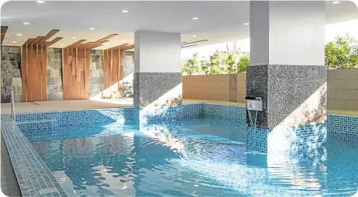  ?? ?? Amenities such as swimming pools that promote mobility and recreation are also offered.