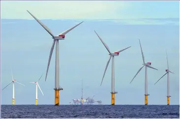  ??  ?? FUTURE POWER:The Government is encouragin­g green technology such as offshore wind farms