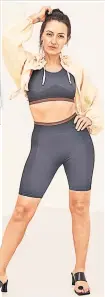  ??  ?? WORK OUT In fitness gear