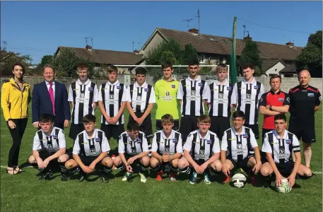  ??  ?? Last Wednesday Marian Park was the venue as Drogheda Town Under-17s hosted Hollister Strikers who are on tour from California to play a number of games in Ireland. Drogheda Town ran out 2-1 winners in the brilliant sunshine, with goals from Nathan...