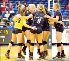  ?? Photo courtesy of JBU Sports Informatio­n ?? The John Brown University volleyball team received a 2016-17 Team Academic Award by the American Volleyball Coaches Associatio­n, the organizati­on announced July 24. The Golden Eagles open their season on Aug. 25 at a tournament at Oklahoma Wesleyan.