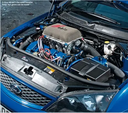  ??  ?? 3-litre V6 isn’t the most tunable lump, but gains can be made