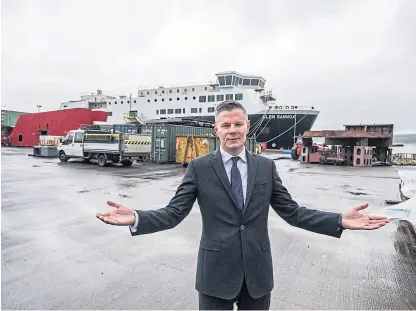  ??  ?? Derek Mackay inside the Ferguson Marine yard during his time as finance secretary.