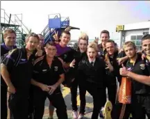  ??  ?? Ten years ago Anthony Masterson and co. managed to meet their idols Jedward en route to playing London in Ruislip.