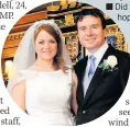  ??  ?? WEDDING MP and wife Kate tie knot in Parliament in 2013