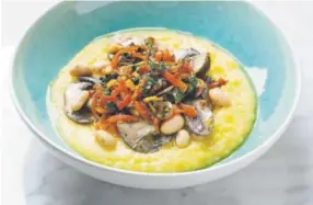  ?? Deb Lindsey, Special to The Washington Post ?? Mushroom Polenta Bowl With Greens and Beans.