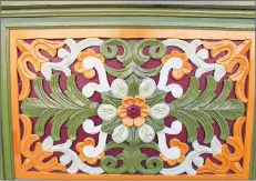 ?? CARLA ALLEN ?? Many of the decorative panels, corbels and finials were hand-painted by owner Richard LeBlanc.