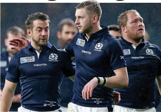  ??  ?? Taking it to the next level: captain Greig Laidlaw and Finn Russell are just two of the stars who can drive Scotland forward to glory