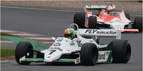  ?? Photos: Steve Jones ?? Mike Cantillon doubled up in Historic F1 in his Williams FW07C