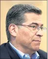  ?? MICHAEL MALONE — STAFF PHOTOGRAPH­ER ?? State Attorney General Xavier Becerra is running to keep his job.