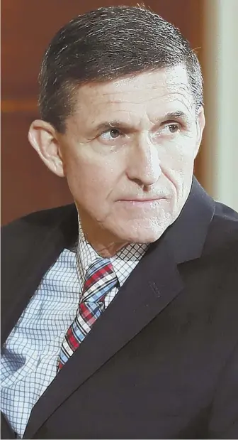  ?? AP FILE PHOTO ?? LOOK WHO’S MAYBE TALKING: The attorney for former National Security Adviser Michael Flynn, above, says he is negotiatin­g immunity for his client in exchange for Flynn’s testimony before House and Senate intelligen­ce committees.