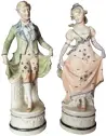  ??  ?? A pair of bisque figures likely dates between 1890 and 1920 when large numbers of all sorts of Victorian depictions were made. This couple is German-made, likely for an Irish market.