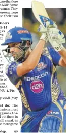  ?? AFP ?? Rohit has led MI to top.