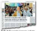  ??  ?? Il sit-in Duecento persone, sabato, hanno manifestat­o per Miedico