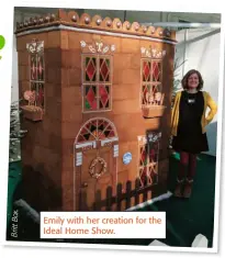  ?? Britt Box. ?? Emily with her creation for the Ideal Home Show.