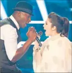  ?? By Lewis Jacobs, NBC ?? Battling it out: Jermaine Paul vs. ALYX on The Voice, which is up against Dancing on Mondays.