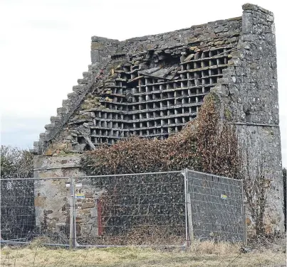  ??  ?? The money from a land fund will be used to conduct a feasibilit­y study into restoratio­n of the 17th Century doocot at Boarhills, near Kingsbarns.