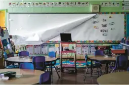  ?? ERIN SCHAFF/THE NEW YORK TIMES 2020 ?? Learning delays and regression­s were most severe in developing countries and among lowincome families. Above, a classroom in Baltimore.