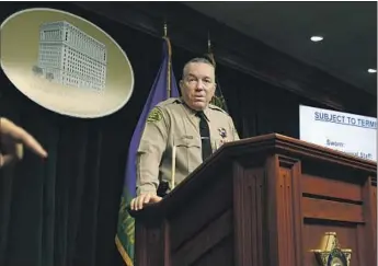  ?? Carolyn Cole Los Angeles Times ?? SHERIFF ALEX VILLANUEVA accuses his critics of being involved in a conspiracy to take him down.