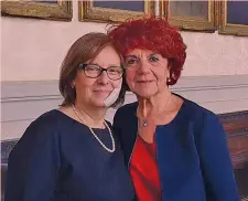  ??  ?? Franca Di Blasio, 54 anni, con la ministra Valeria Fedeli, 68