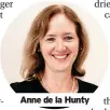  ??  ?? Anne de la Hunty