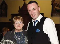  ??  ?? Band leader Alan Finn with his grandmothe­r Maisie Finn from Dromdowney, Mallow, at the CD launch.