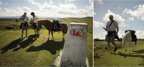  ??  ?? ABOVE, LEFT TO RIGHT The ponies do lighten the load, but it’s best to leave map reading to the humans; the ponies’ pace makes for a relaxed hike