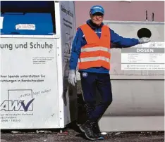  ?? Foto: Titze ?? Jürgen Titze ist einer von zwei Containerp­aten in Gundelfing­en.