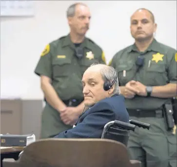  ?? Sam Gangwer Orange County Register ?? STANWOOD ELKUS, 79, during the early stages of his trial in July in Orange County Superior Court in Santa Ana. A jury last month found him guilty of first-degree murder in the death of Ronald Gilbert.