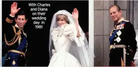  ??  ?? With Charles and Diana on their wedding day in 1981