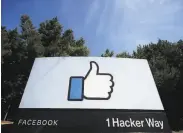  ?? Jeff Chiu / Associated Press ?? Mark Zuckerberg, CEO of the Menlo Park company, announced plans for the board two years ago.