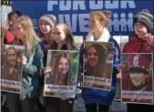  ?? DIGITAL FIRST MEDIA FILE PHOTO ?? Young people held up posters of people killed at the Marjory Stoneman Douglas High School at the March for Our Life rally at Rose Tree Park in Upper Providence on March 24.