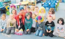  ?? ?? Ngaere School’s room one class had different funky hairstyles.