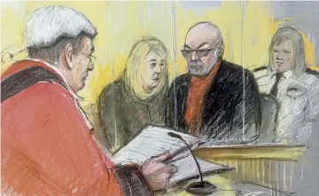  ?? ?? TRAUMA: The woman is suing former rock singer Gary Glitter following his 2015 conviction for abusing her between 1975 and 1980.