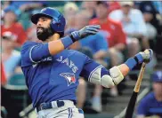  ?? File, Tony Gutierrez / AP ?? Six-time All-Star Jose Bautista and the Atlanta Braves agreed to a minor league contract, the team announced Wednesday.