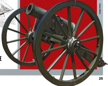  ??  ?? During the war, the US Army developed the concept of ‘flying artillery’, where each artillerym­an was mounted and could gallop around the battlefiel­d towing his cannon to wherever it was required