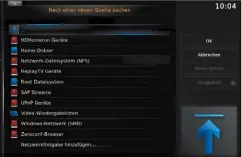  ??  ?? Das Hinzufügen neuer Verzeichni­sse ist nicht ganz so einfach, da Kodi sich bei der Auswahl nicht auf lokale Ordner beschränkt.